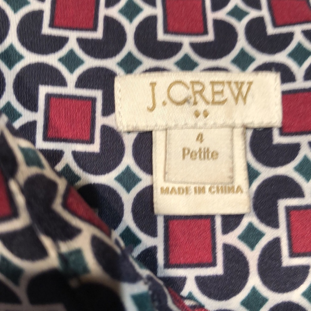 J.crew Short-sleeve printed shirtdress women’s dress size petite 4 - Picture 4 of 8